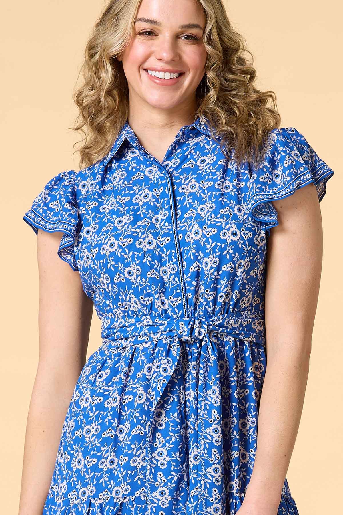 midi dress with tie Toccin Women's Wren Double Tie-Front Midi Dress / Size