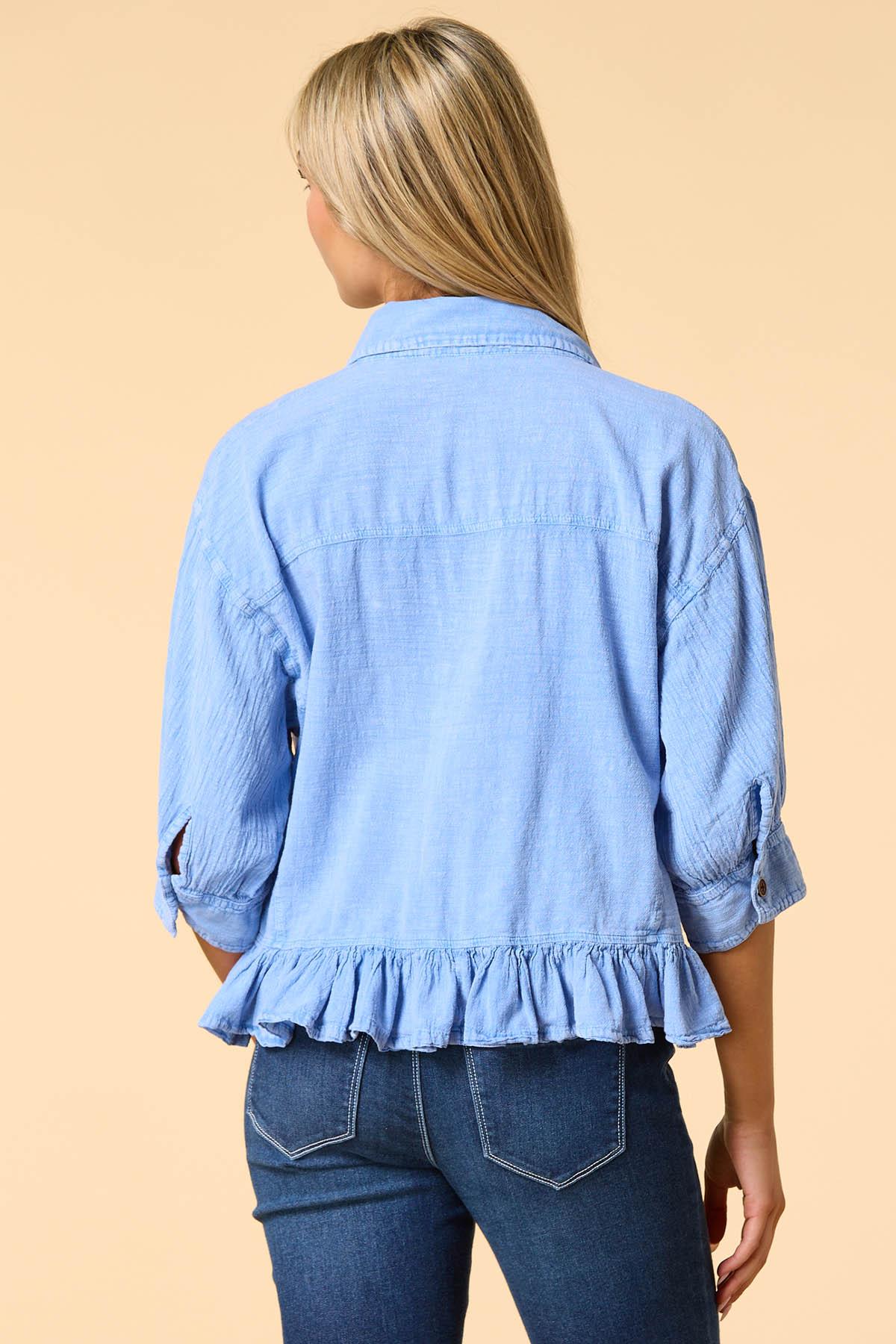 Versona | ruffle some feathers shirt