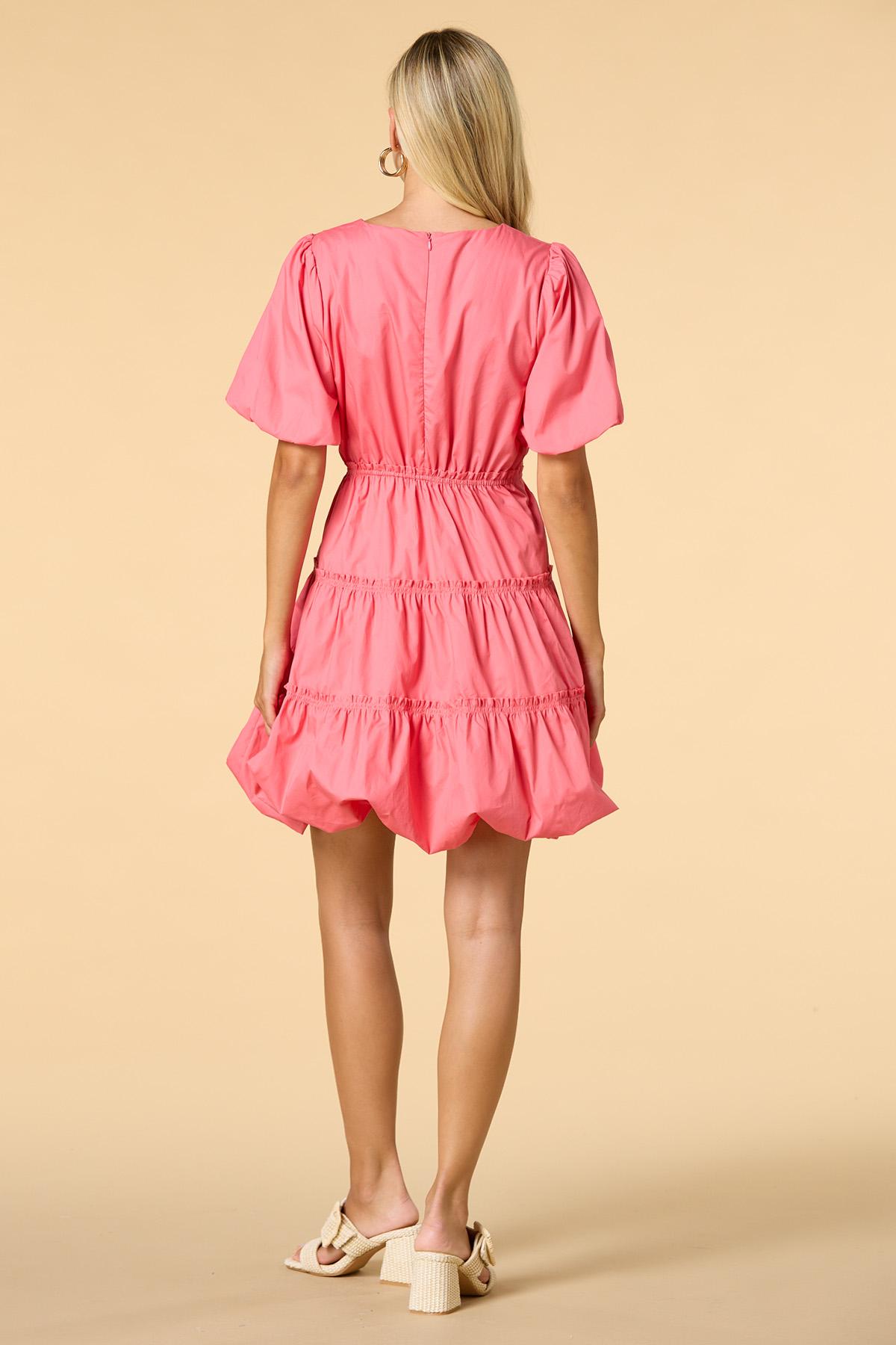 coral mini dress Orelisse | Coral Lace Square-Neck Mini Dress