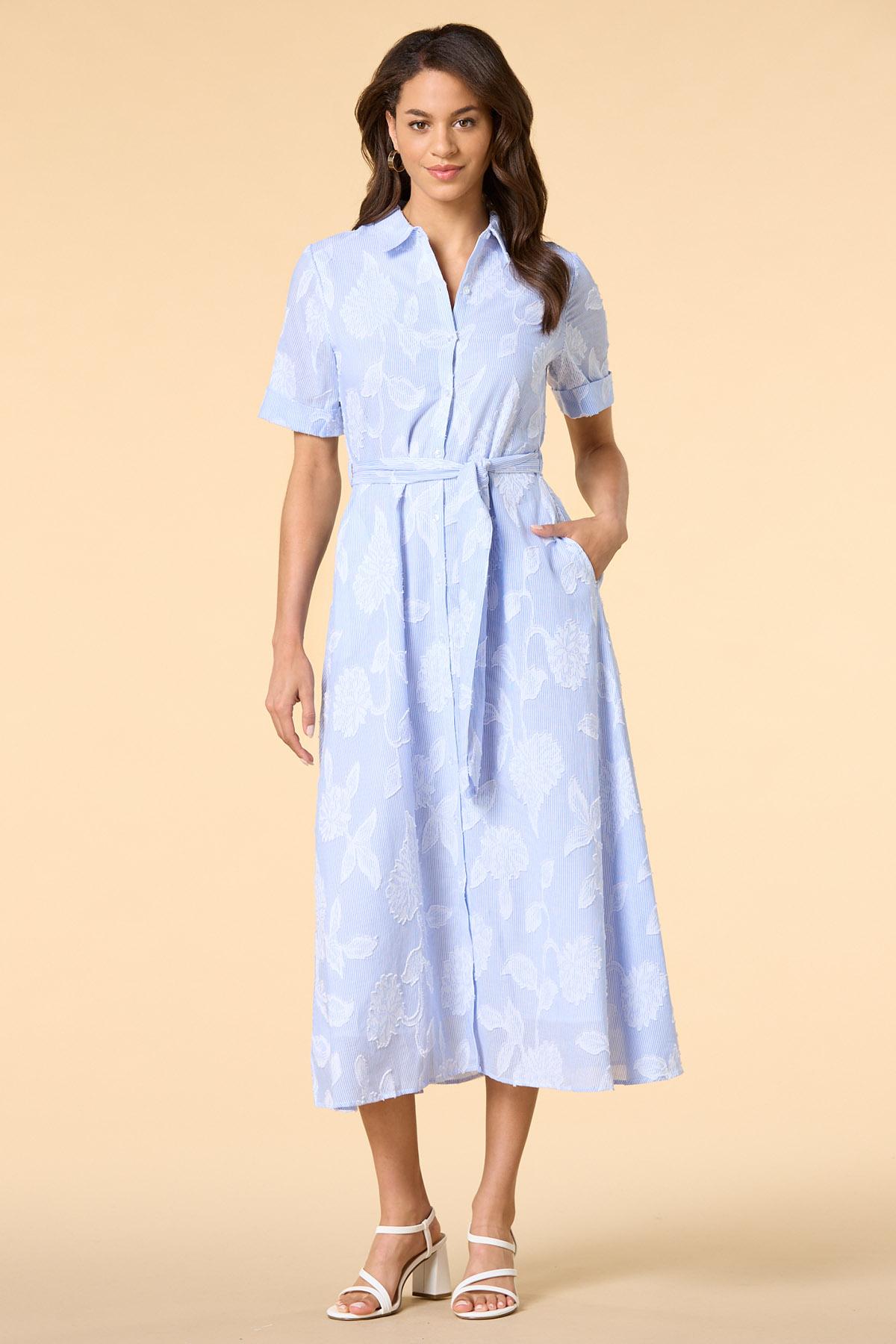 lightweight summer dress shirts Striped A-line Shirt Dress Button-up Viscose Summer Dress for Women | Casual Loose Fit Travel Outfit | Short Sleeve Lightweight Tunic