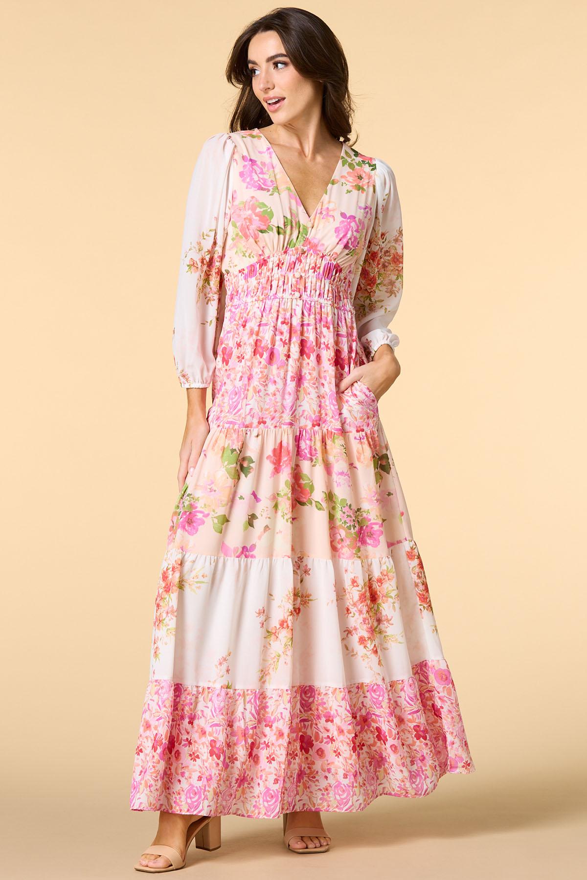 in the flowers maxi dress Alie Street Florence (Wildflower Garden) Tencel/Nylon/Polyester Buy Myself Flowers Maxi Dress