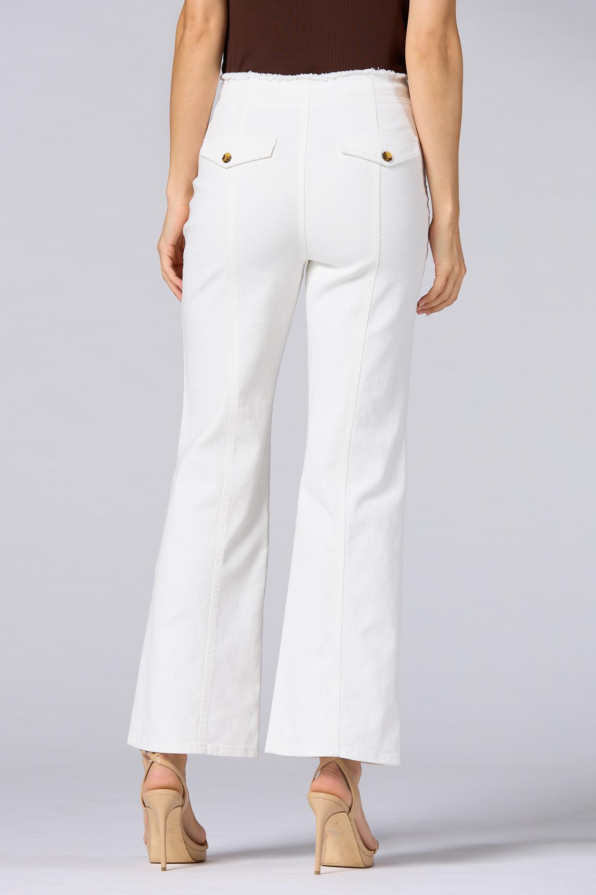 Versona | cache frayed waist white jeans