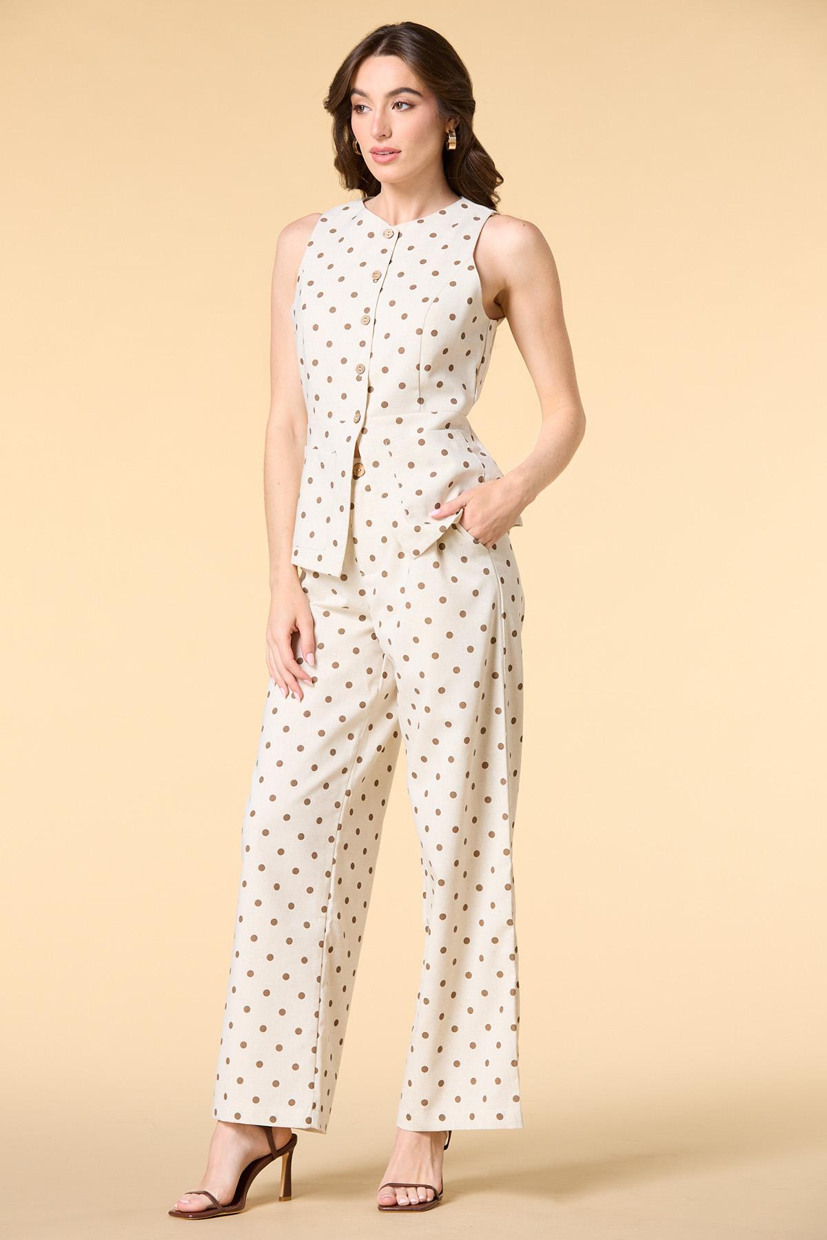 Versona | dot in here linen vest