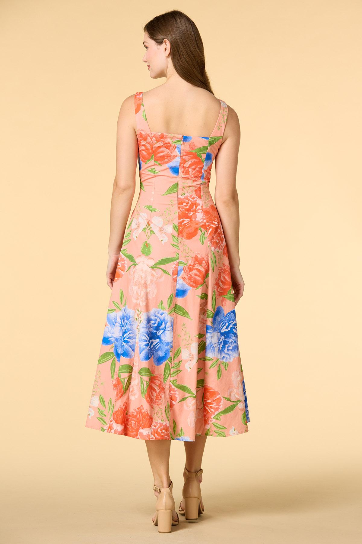 Versona | hydrangea blooms midi dress
