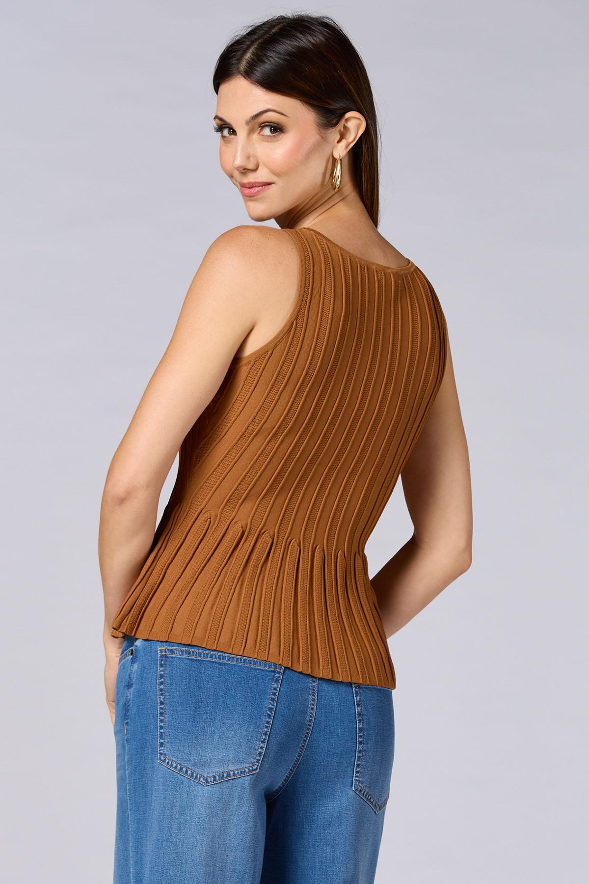 【新品】bordersatbalcony BALLOON PEPLUM TANK Versona | cache textured peplum tank