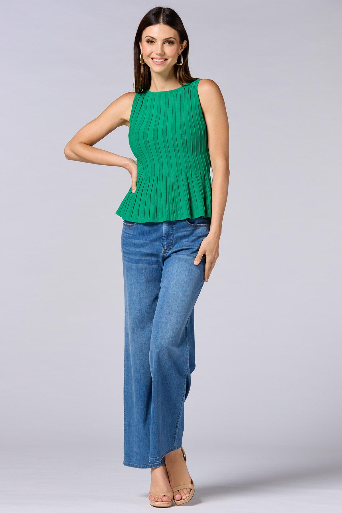 Versona | cache textured peplum tank