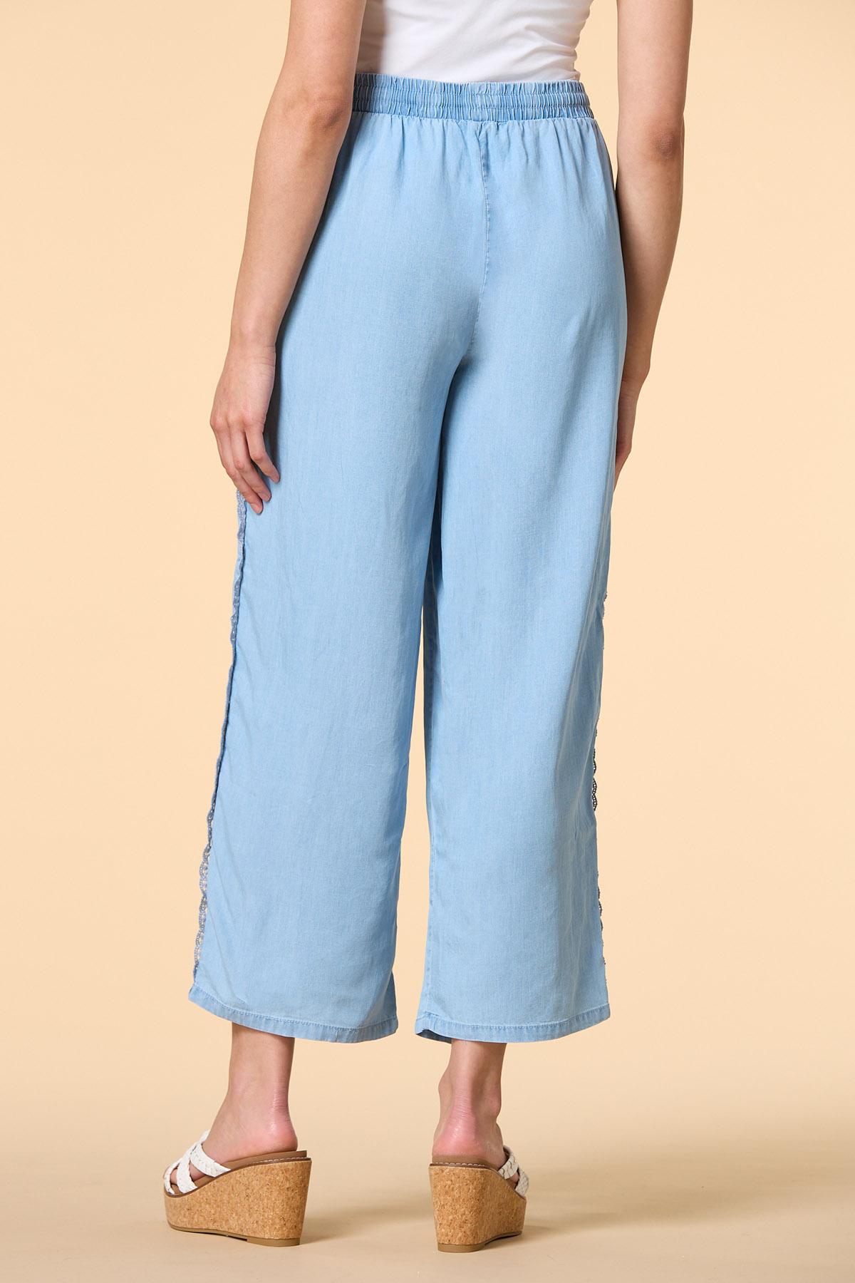 Versona | lace and time chambray pants
