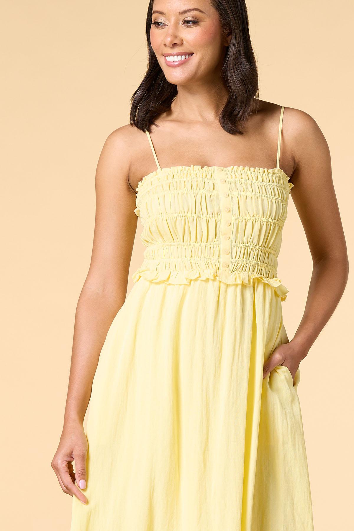 yellow midi dress formal Wedding Guest Off-Shoulder Midi Dress