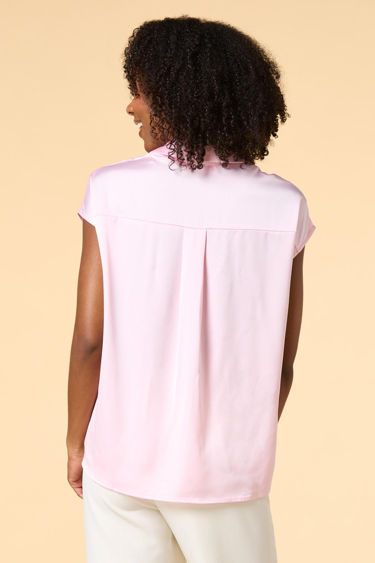 Versona | rose quartz satin shirt
