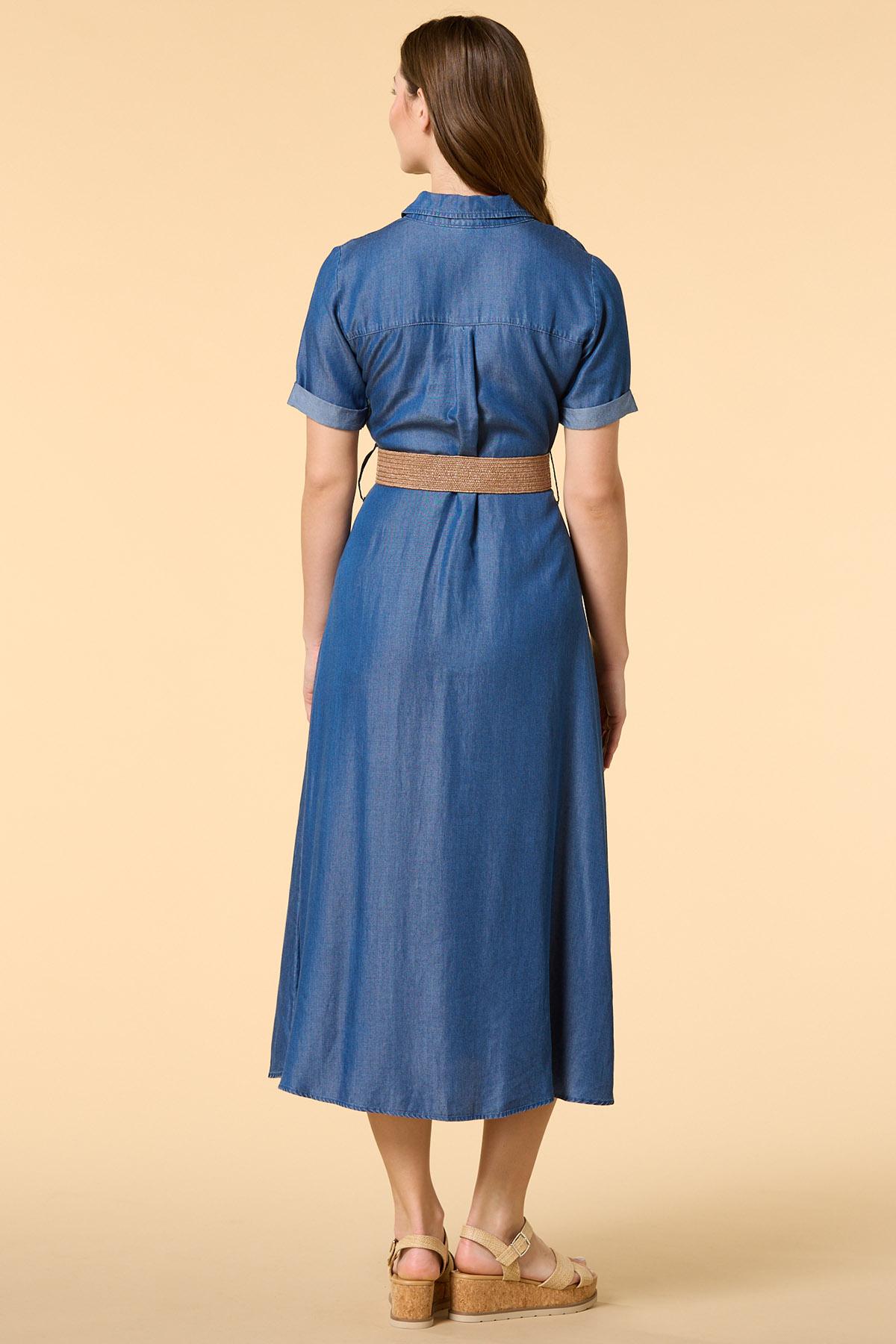 almost famous chambray maxi dress - Blue almost famous chambray maxi dress - Blue