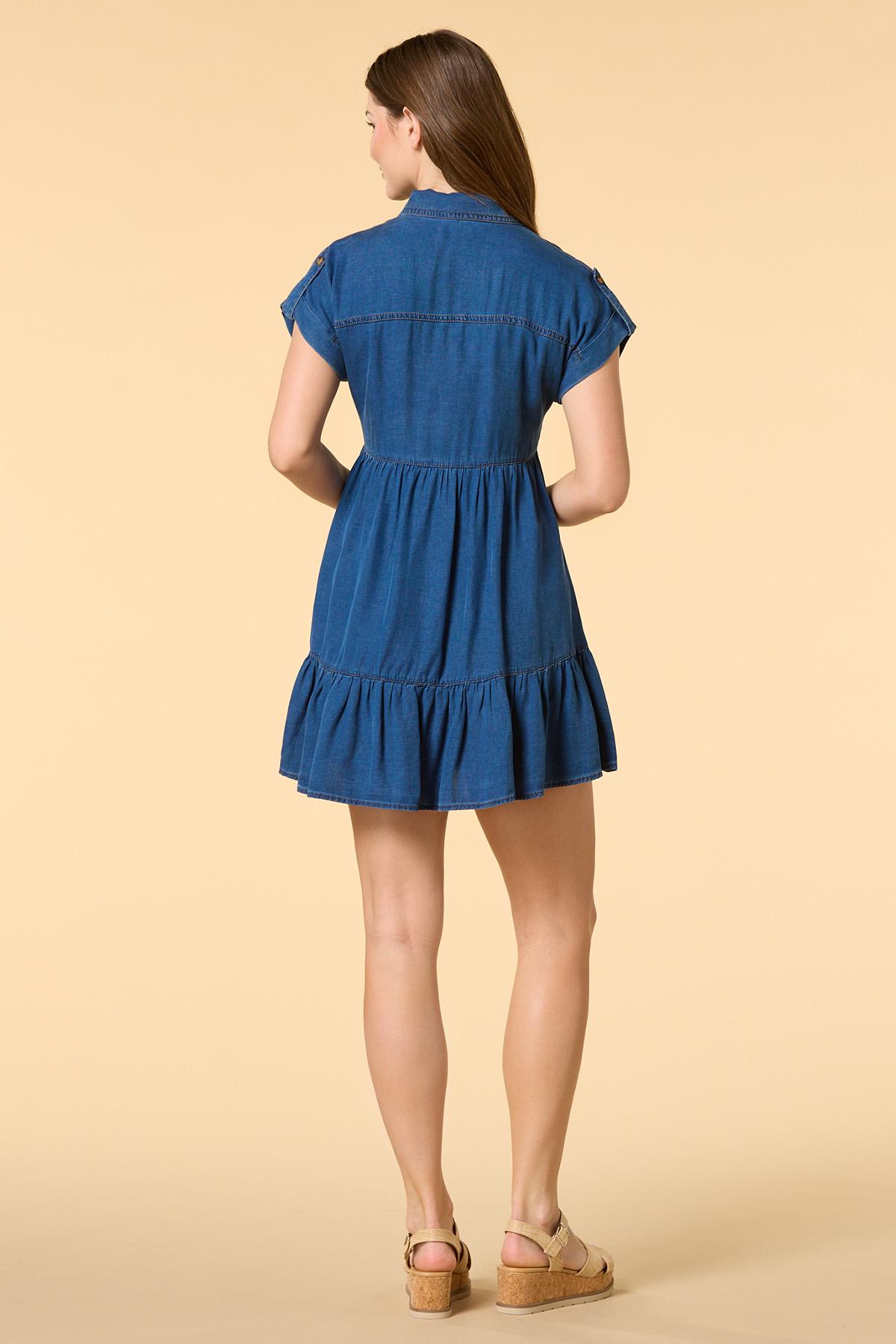 blue asian dress Mersea Women's Scottie Chambray Dress in Rinse