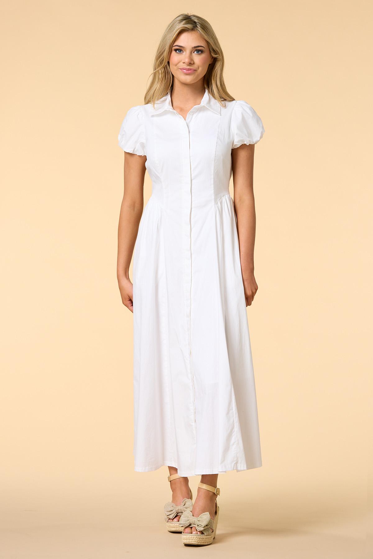 maxi shirt dresses for women Navy Dress Heidi Klein 100% Cotton Lined Hand Wash Cold Manufactured in China Designed in The USA Model is 58 and Wearing a Size Small Debbie Katz Nila Maxi Shirt
