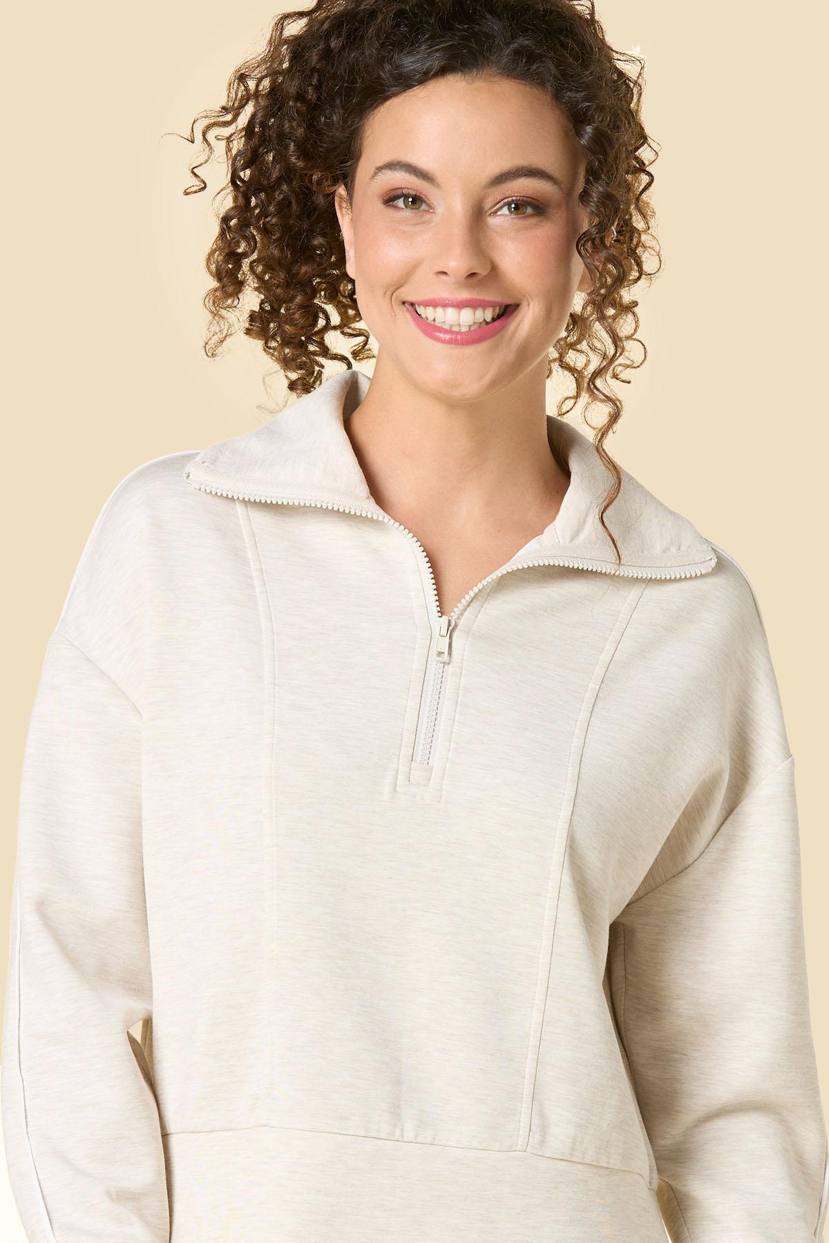 Versona | lightest touch quarter zip sweatshirt