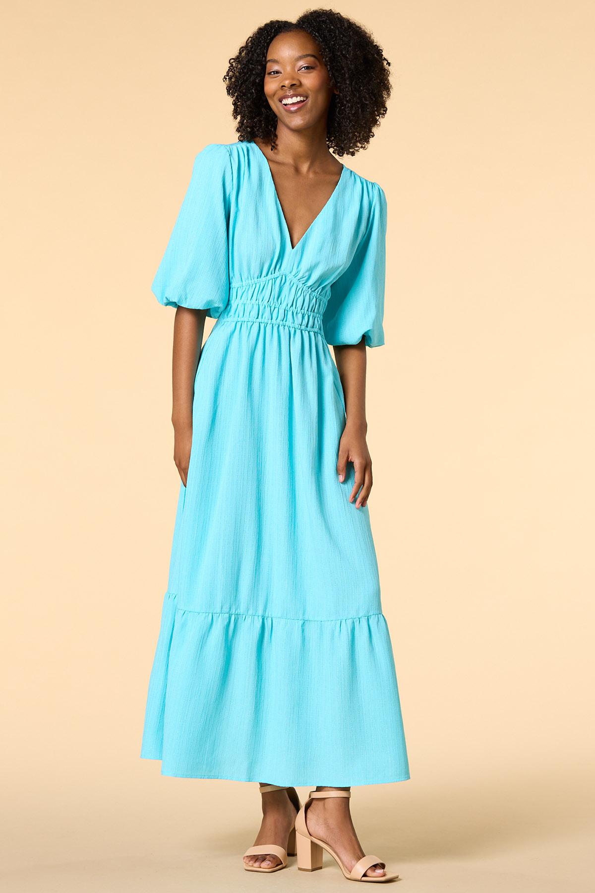 aquamarine dream maxi dress - Blue