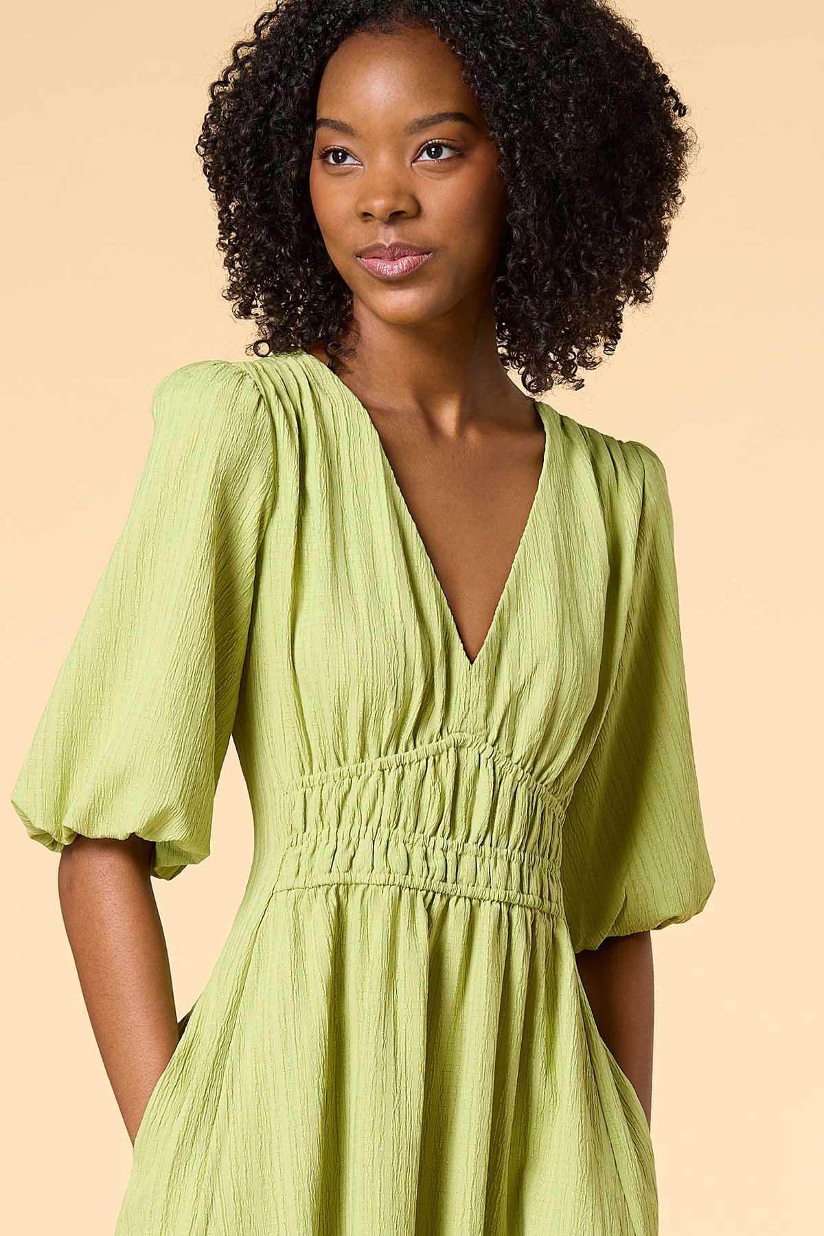 kiwi green dress Sasha Slip Dress - Kiwi Green | Thrills Co main image 0