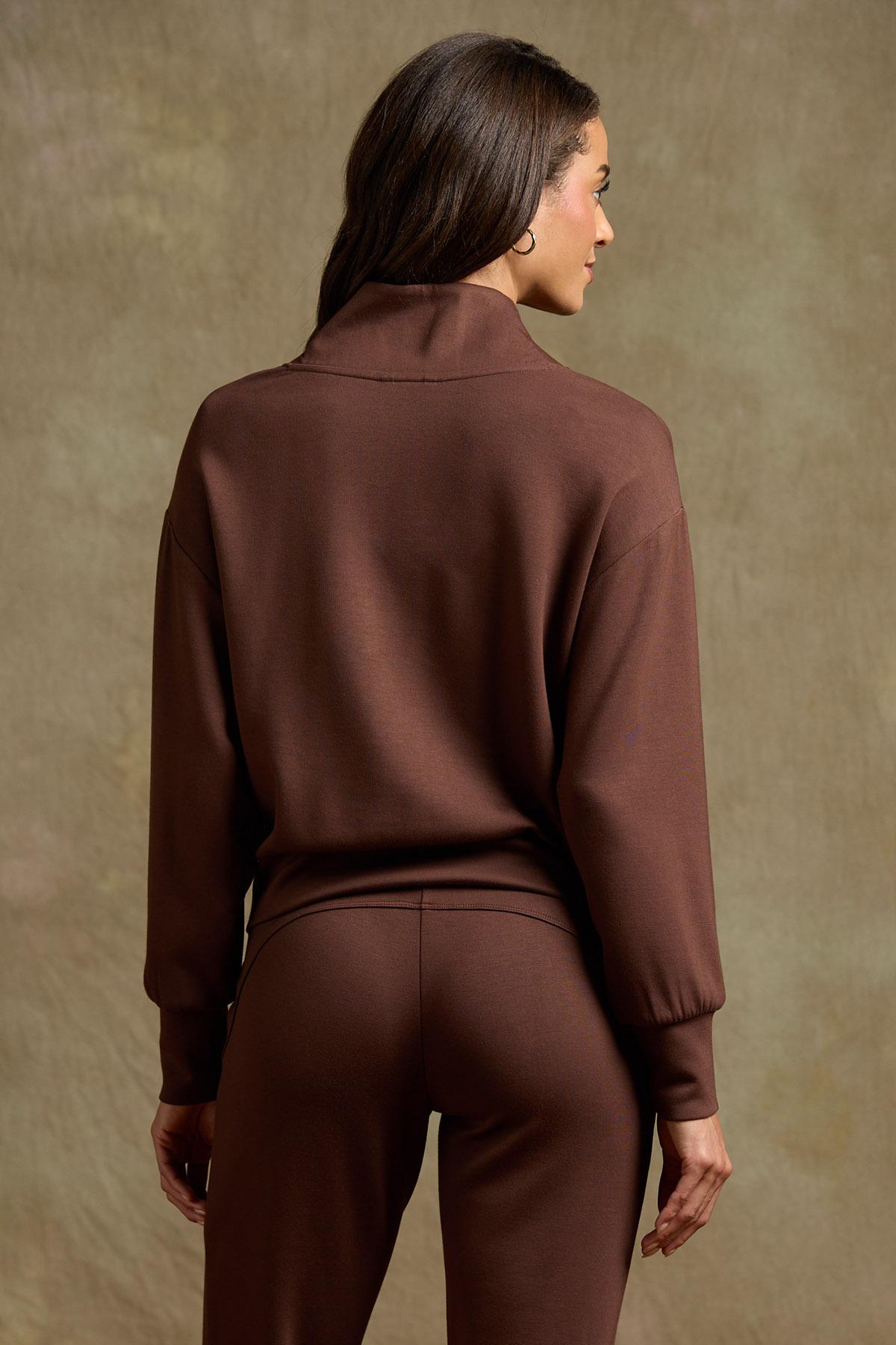 Versona | cocoa kiss quarter zip sweatshirt