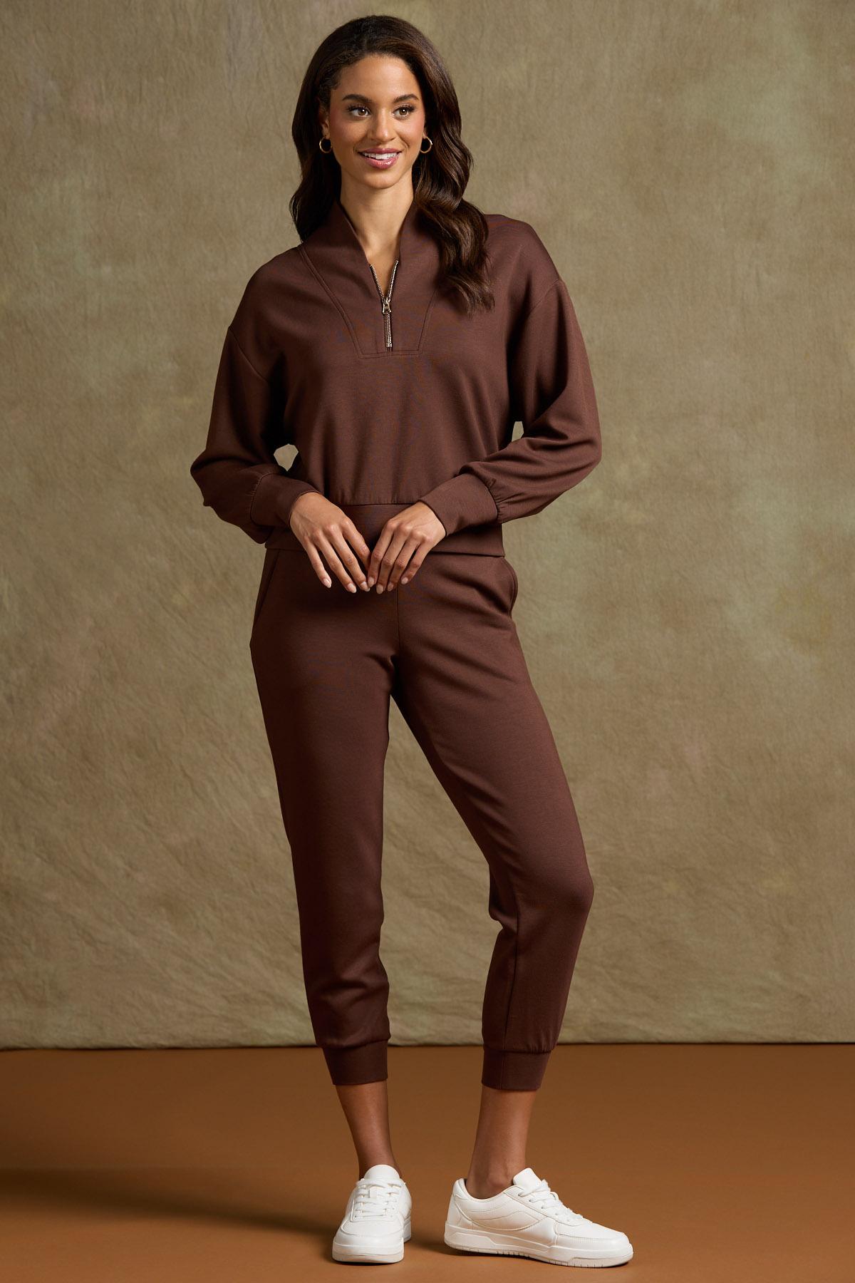 Versona | cocoa kiss quarter zip sweatshirt