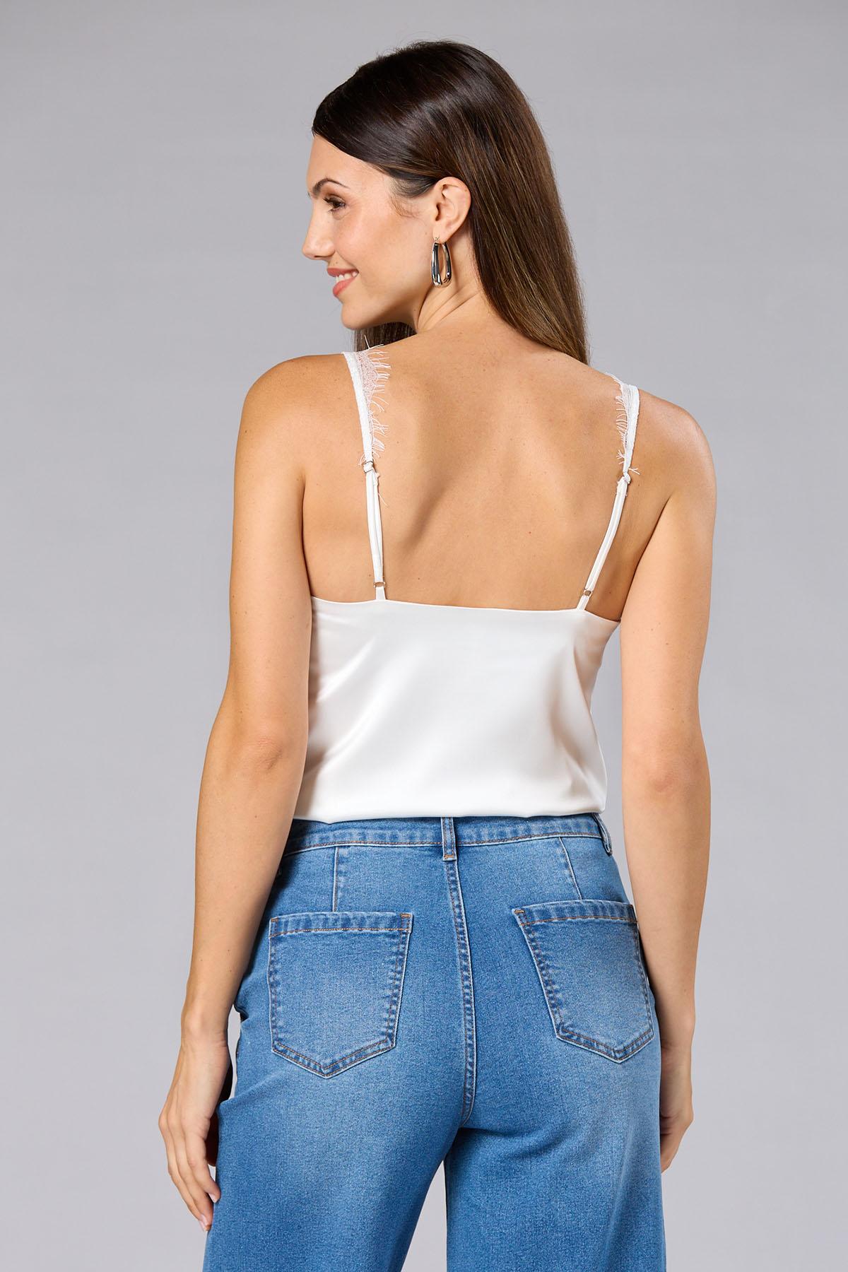 Versona | cache satin lace trim cami