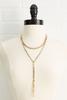  Disc Y- Chain Necklace Set