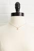  Pave Square Pendant Necklace