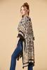  Border Print Kimono