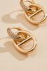  Gold Charm Dangle Hoop Earrings