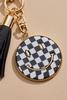  Checkerboard Smiley Face Keychain