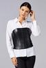  Caché Glitzy Button Poplin Shirt