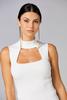  Caché Cutout Mock Neck Sweater