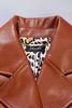  Caché Faux Leather Military Jacket