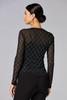  Caché Rhinestone Mesh Top