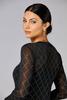  Caché Rhinestone Mesh Top