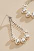  Rhinestone Pearl Dangle Earrings