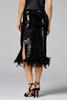  Caché Sequin Feathered Hem Skirt