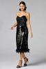  Caché Sequin Feathered Hem Skirt