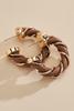  Twisted Leather Hoop Earrings