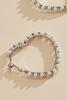  Pearly Heart Hoop Earrings