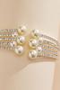  Pearly Rhinestone Cuff Bracelet
