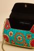  Blue Mosaic Tile Clutch