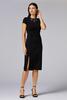  Caché Ponte Button Midi Dress