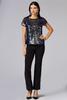  Caché Sequin Stripes Top
