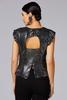  Caché Sequin Peplum Top