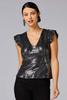  Caché Sequin Peplum Top