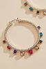  Glass Stone Hoop Earrings