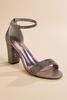  Chrome Rhinestone Strap Heels