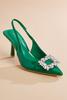  Bling Patent Slingback Heels